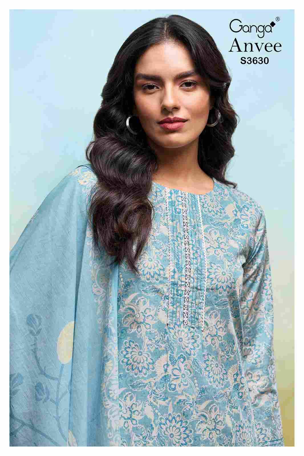 Anvee-3630 By Ganga Fashion 3630-A To 3630-D Series Beautiful Festive Suits Colorful Stylish Fancy Casual Wear & Ethnic Wear Premium Cotton Dresses At Wholesale Price