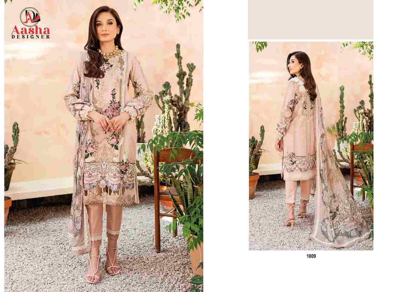 Aasha Hit Design 1009 By Aasha Designer Wholesale Designer Pakistani Suits Collection Beautiful Stylish Fancy Colorful Party Wear & Occasional Wear Pure Cotton Dresses At Wholesale Price