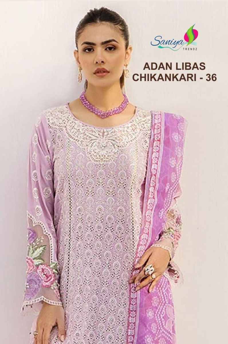 Adan Libas Chikankari Collection Vol-36 By Saniya Trendz 36001 To 36002 Series Beautiful Pakistani Suits Colorful Stylish Fancy Casual Wear & Ethnic Wear Cotton Embroidered Dresses At Wholesale Price