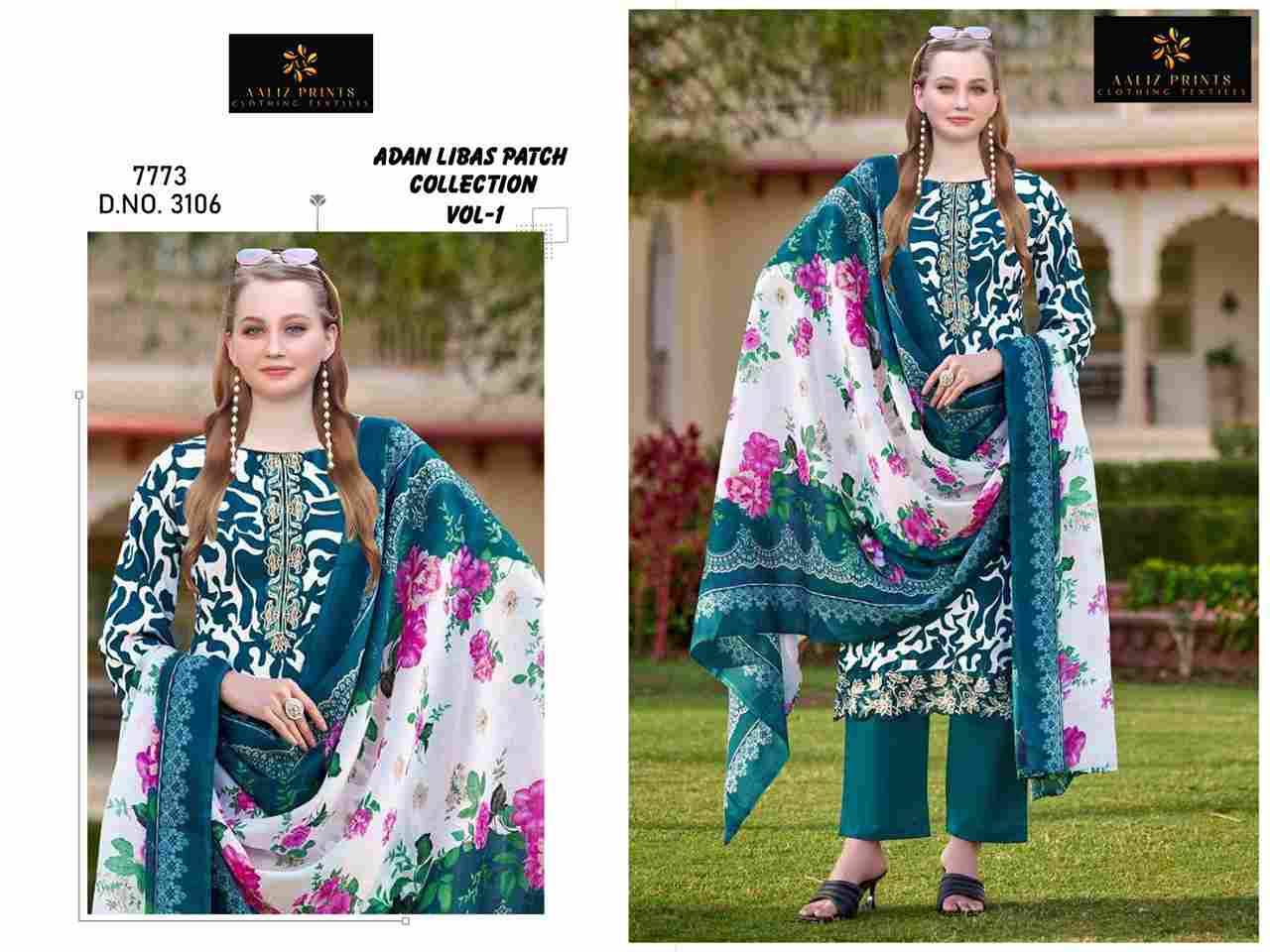 Adan Libas Patch Collection By Aaliz Prints 3105 To 3112 Series Beautiful Festive Pakistani Suits Stylish Fancy Colorful Casual Wear & Ethnic Wear Soft Cotton Digital Print Dresses At Wholesale Price