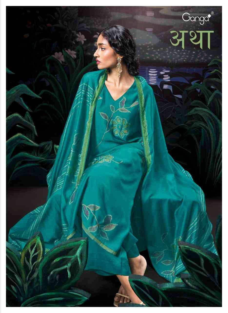 Atha By Ganga Fashion 2189 To 2194 Series Beautiful Festive Suits Colorful Stylish Fancy Casual Wear & Ethnic Wear Pure Bemberg Silk Dresses At Wholesale Price