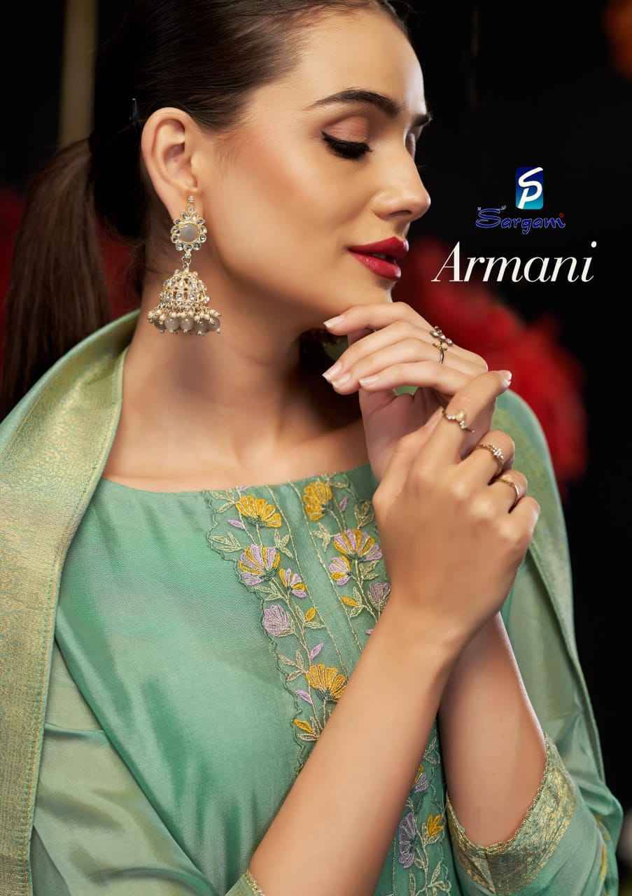 Armani By Sargam Prints 2712-A To 2712-F Series Beautiful Festive Suits Stylish Fancy Colorful Casual Wear & Ethnic Wear Pure Viscose Silk Jacquard Dresses At Wholesale Price