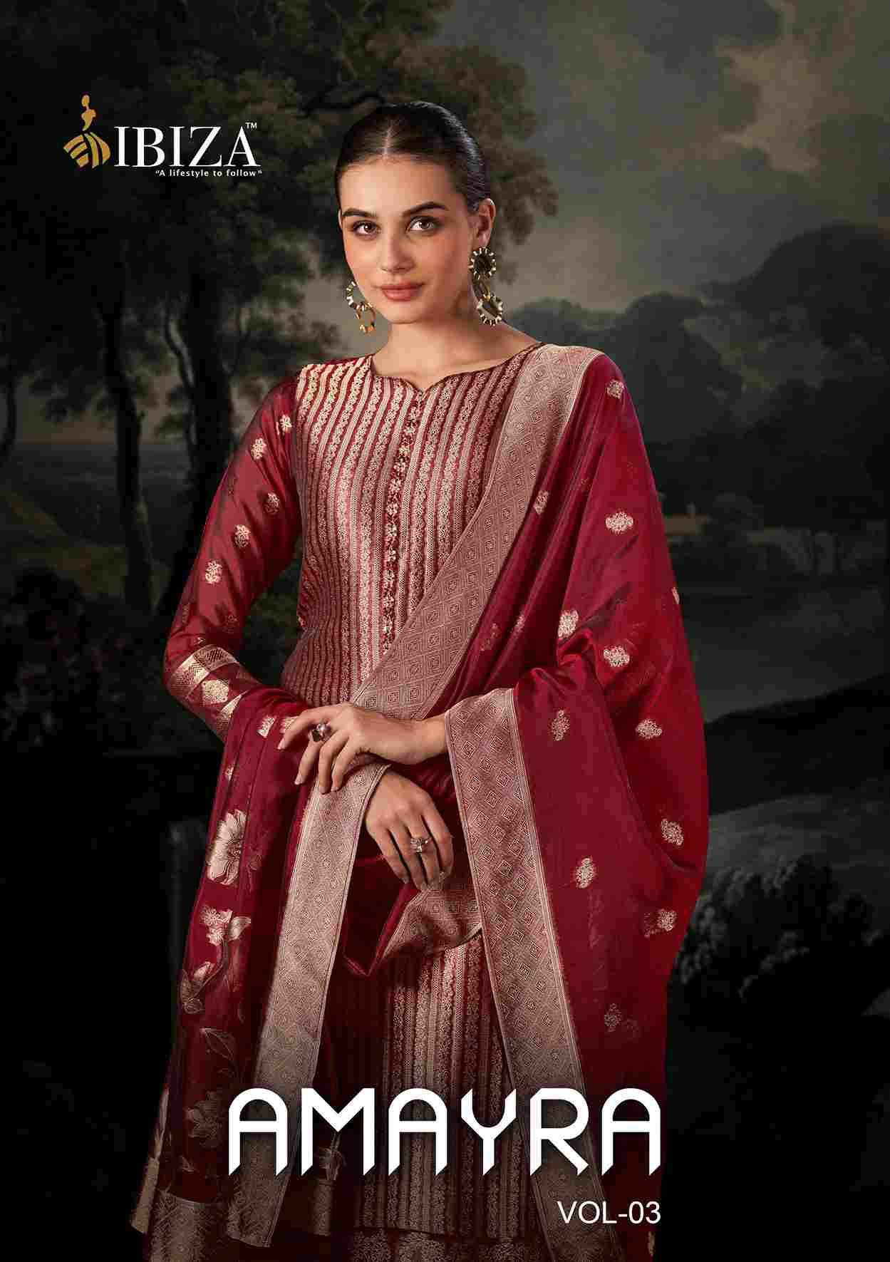 Amayra Vol-3 By Ibiza 13001 To 13004 Series Beautiful Festive Suits Colorful Stylish Fancy Casual Wear & Ethnic Wear Bangalori Silk Jacquard Dresses At Wholesale Price