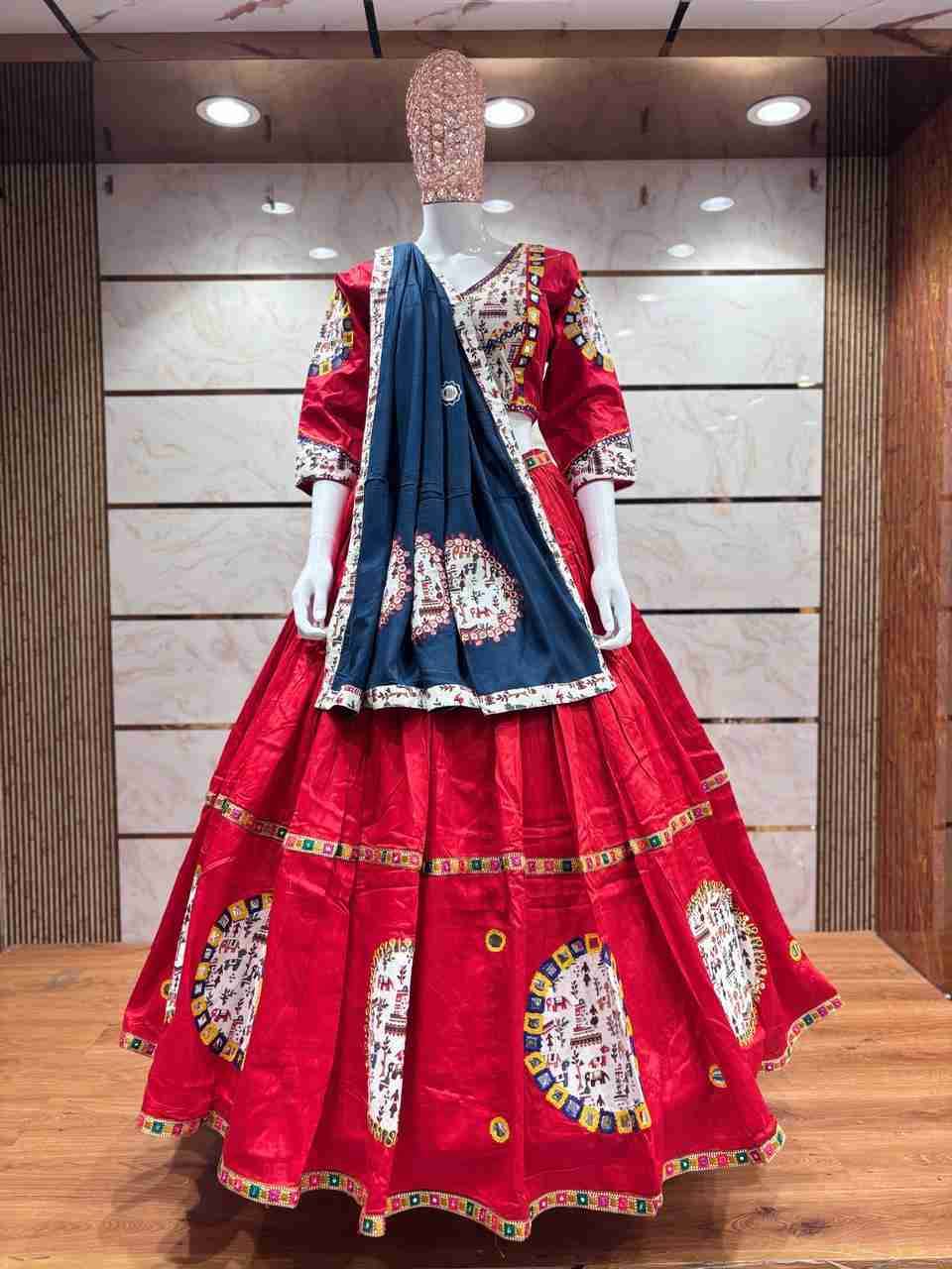 Ah-Butto By Fashid Wholesale 01 To 05 Series Navratri Wear Collection Beautiful Stylish Colorful Fancy Party Wear & Occasional Wear Pure Jam Cotton Lehengas At Wholesale Price