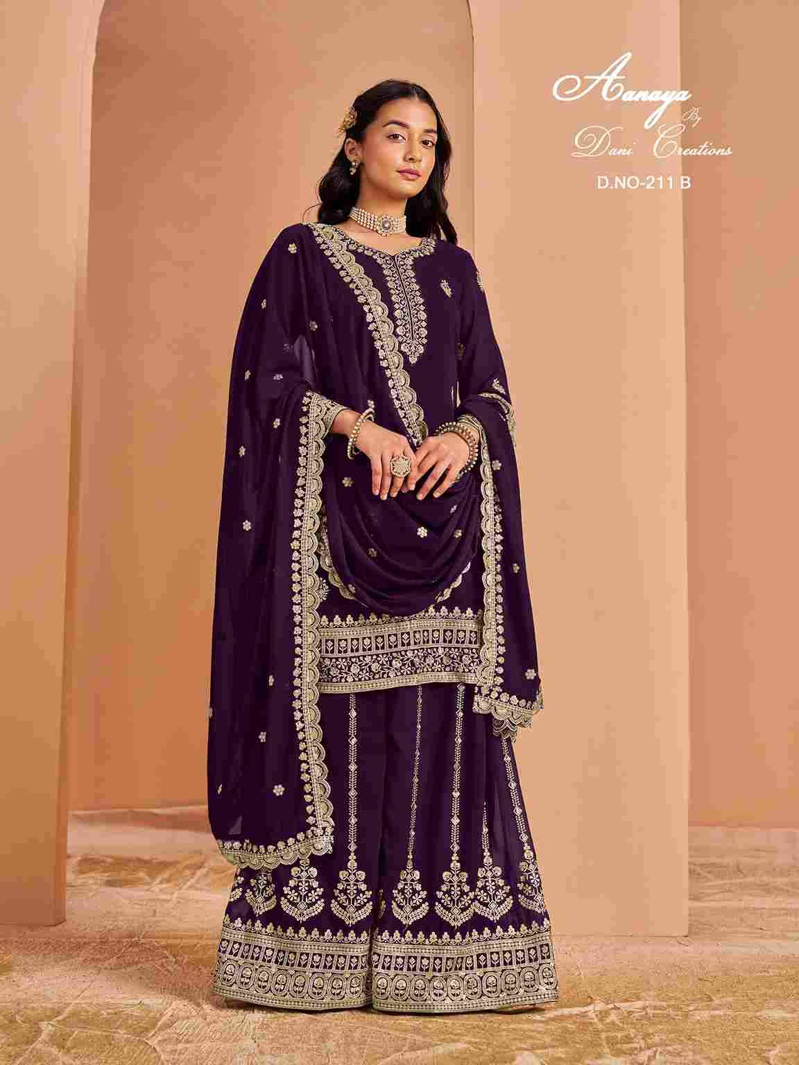 Aanaya Vol-211 By Twisha 211-A To 211-D Series Beautiful Stylish Sharara Suits Fancy Colorful Casual Wear & Ethnic Wear & Ready To Wear Faux Georgette Dresses At Wholesale Price