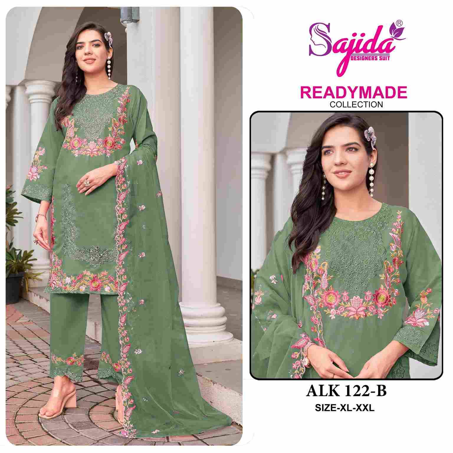 ALK-122 Colours By Sajida Designer Suits 122-A To 122-D Series Beautiful Pakistani Suits Colorful Stylish Fancy Casual Wear & Ethnic Wear Heavy Roman Silk Embroidered Dresses At Wholesale Price