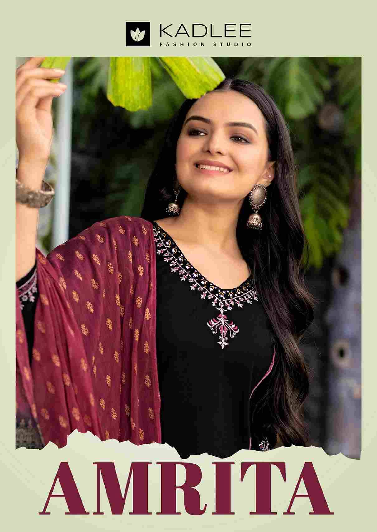 Amrita By Kadlee 3001 To 3006 Series Beautiful Festive Suits Colorful Stylish Fancy Casual Wear & Ethnic Wear Rayon Slub Dresses At Wholesale Price
