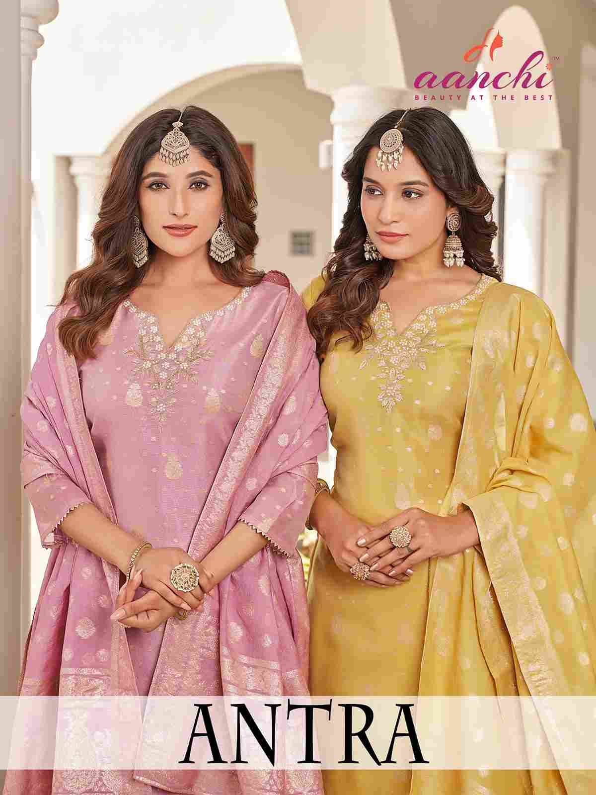 Antra By Aanchi 01 To 03 Series Beautiful Suits Colorful Stylish Fancy Casual Wear & Ethnic Wear Simmer Jacquard Dresses At Wholesale Price