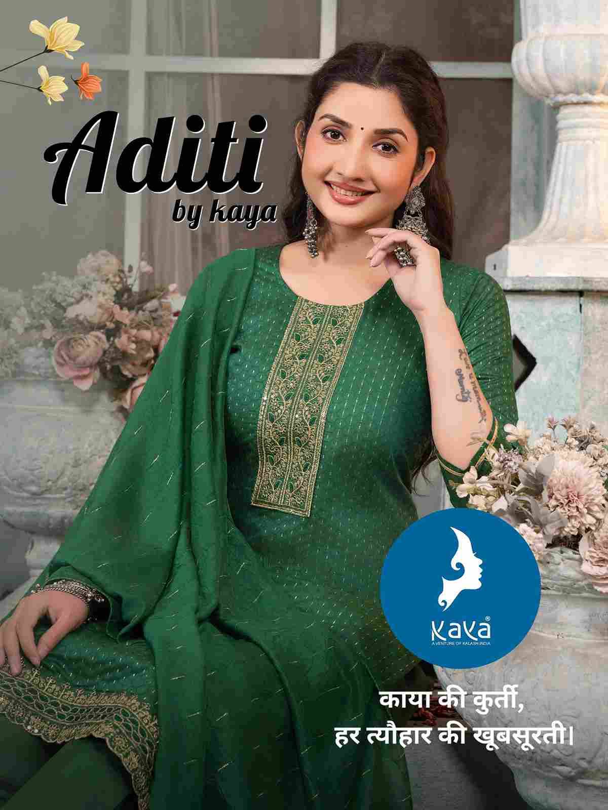Aditi By Kaya 01 To 06 Series Beautiful Stylish Festive Suits Fancy Colorful Casual Wear & Ethnic Wear & Ready To Wear Chanderi Jacquard Dresses At Wholesale Price