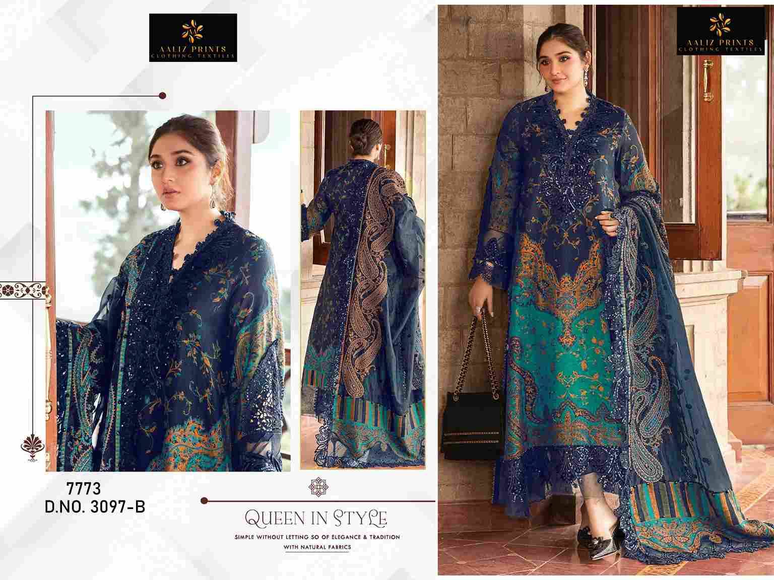 Aaliz 3097 Colours By Aaliz Prints 3097-A To 3097-B Series Beautiful Festive Pakistani Suits Stylish Fancy Colorful Casual Wear & Ethnic Wear Pure Cotton Digital Print Dresses At Wholesale Price