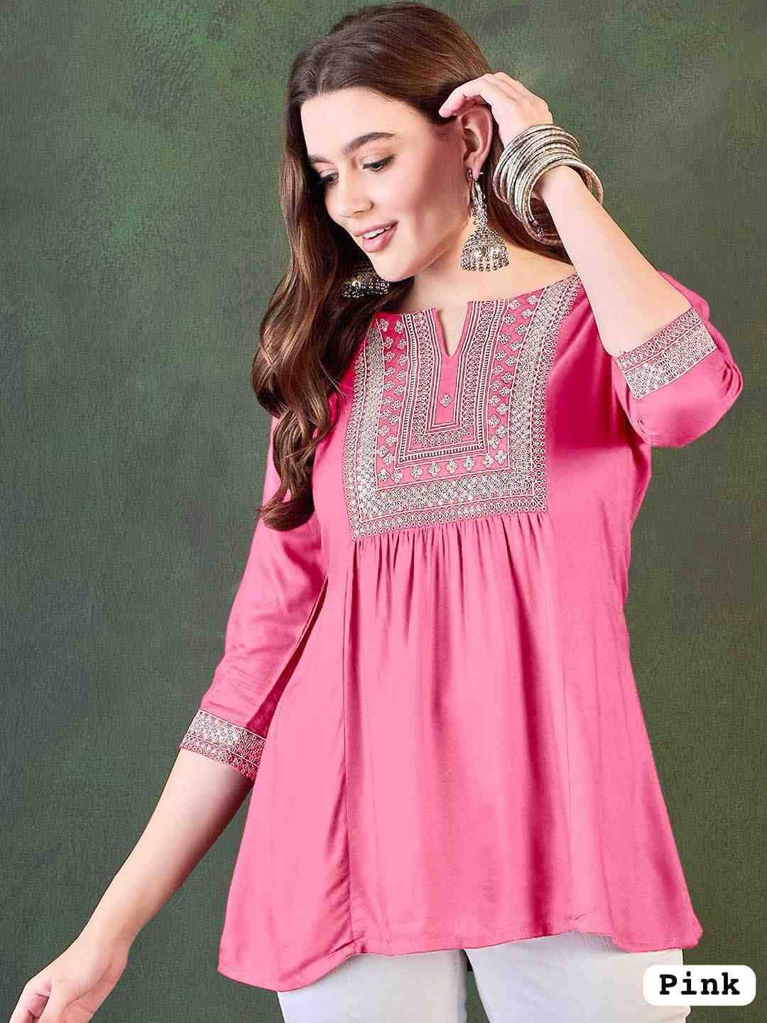 Adaa Vol-2 By Kaamiri 01 To 08 Series Designer Stylish Fancy Colorful Beautiful Party Wear & Ethnic Wear Collection Heavy Rayon Embroidered Tops At Wholesale Price