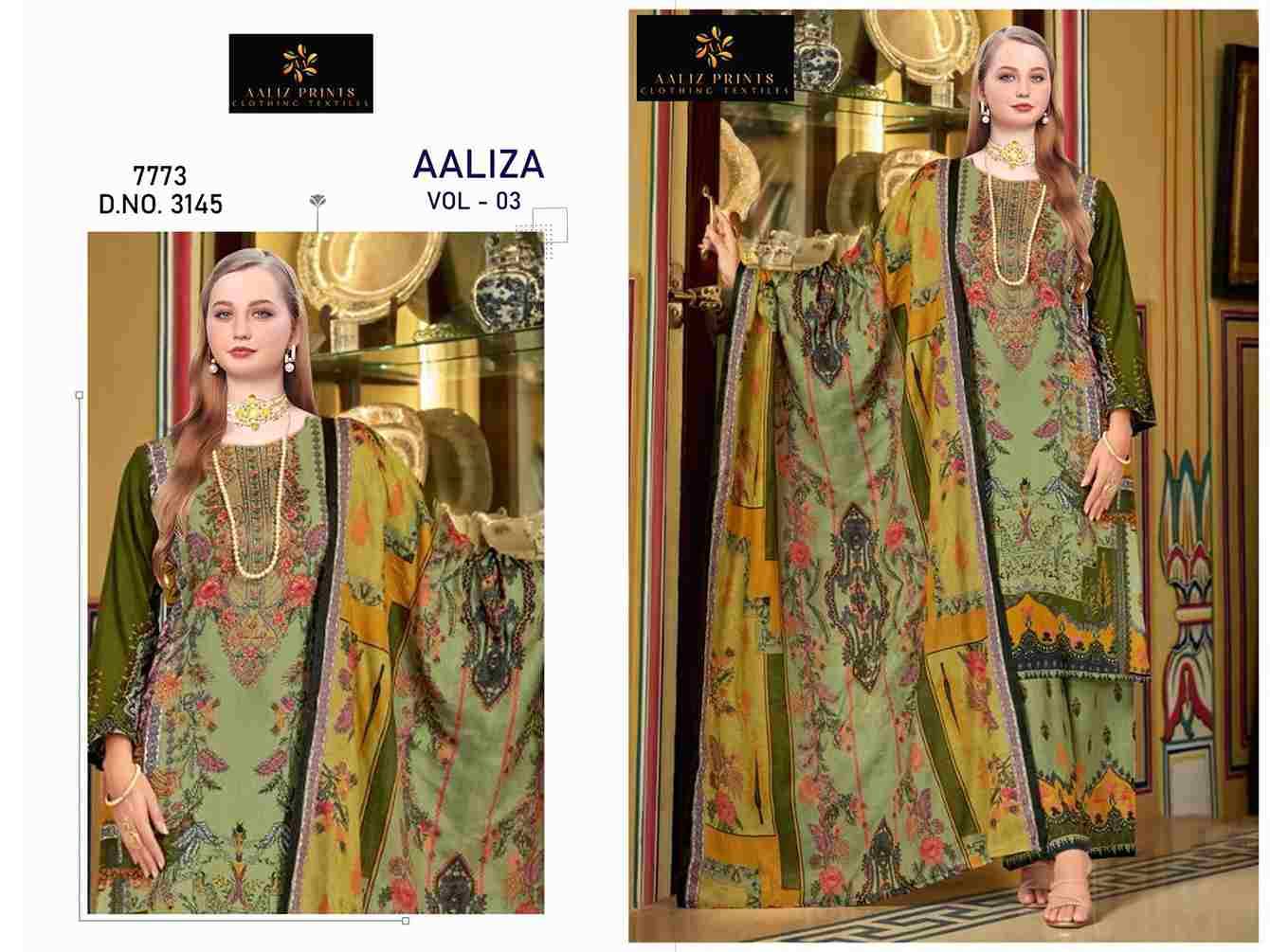 Aaliza Vol-3 By Aaliz Prints 3144 To 3147 Series Beautiful Pakistani Suits Stylish Fancy Colorful Casual Wear & Ethnic Wear Cotton Digital Print Dresses At Wholesale Price