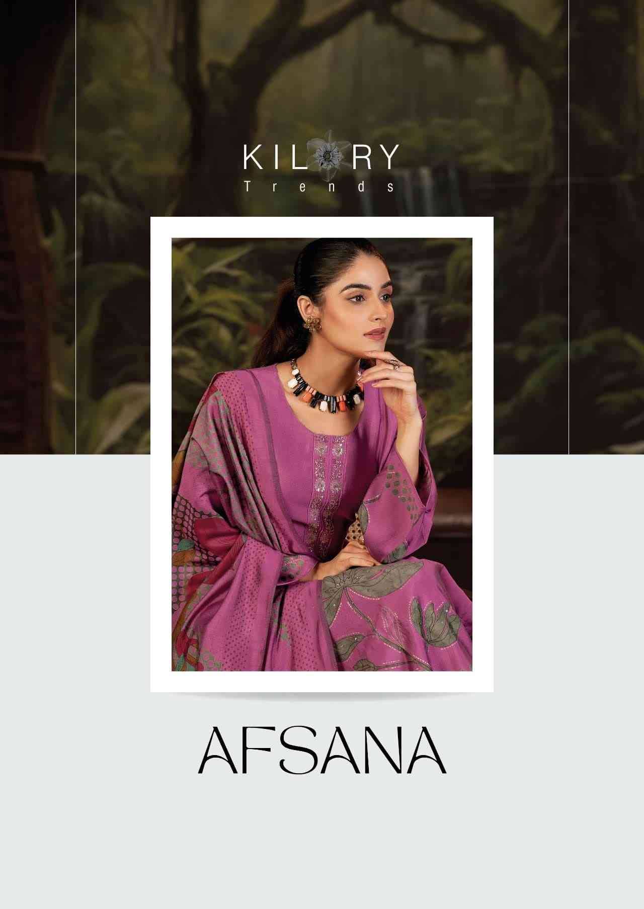 Afsana By Kilory 1761 To 1764 Series Beautiful Festive Suits Colorful Stylish Fancy Casual Wear & Ethnic Wear Pure Muslin Silk Dresses At Wholesale Price