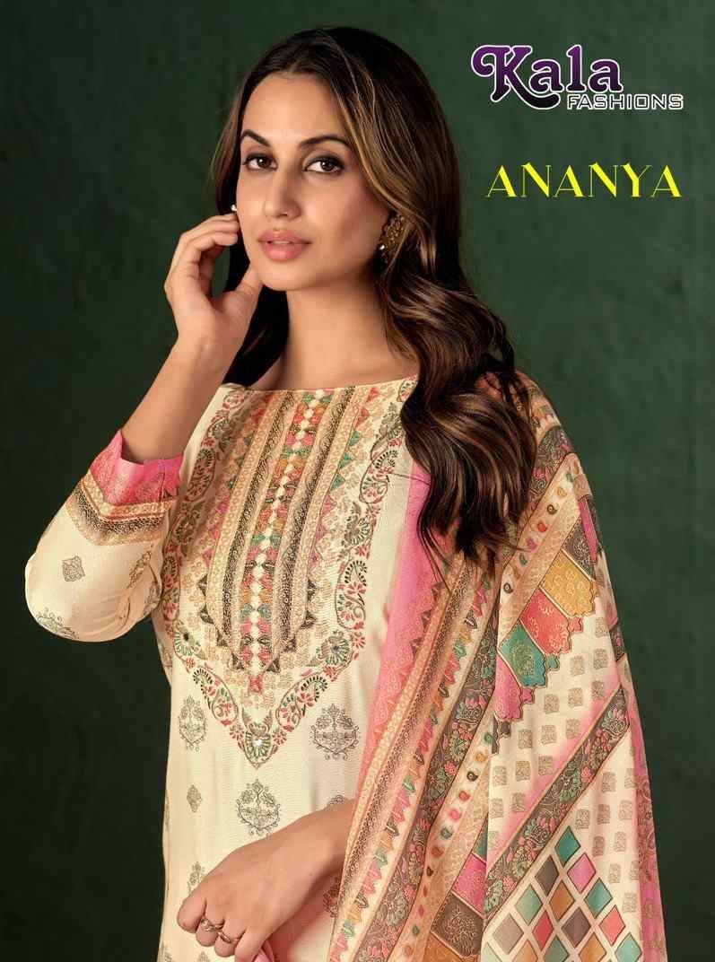 Ananya By Kala Fashion 1001 To 1004 Series Festive Suits Beautiful Fancy Colorful Stylish Party Wear & Occasional Wear Pure Muslin Dresses At Wholesale Price