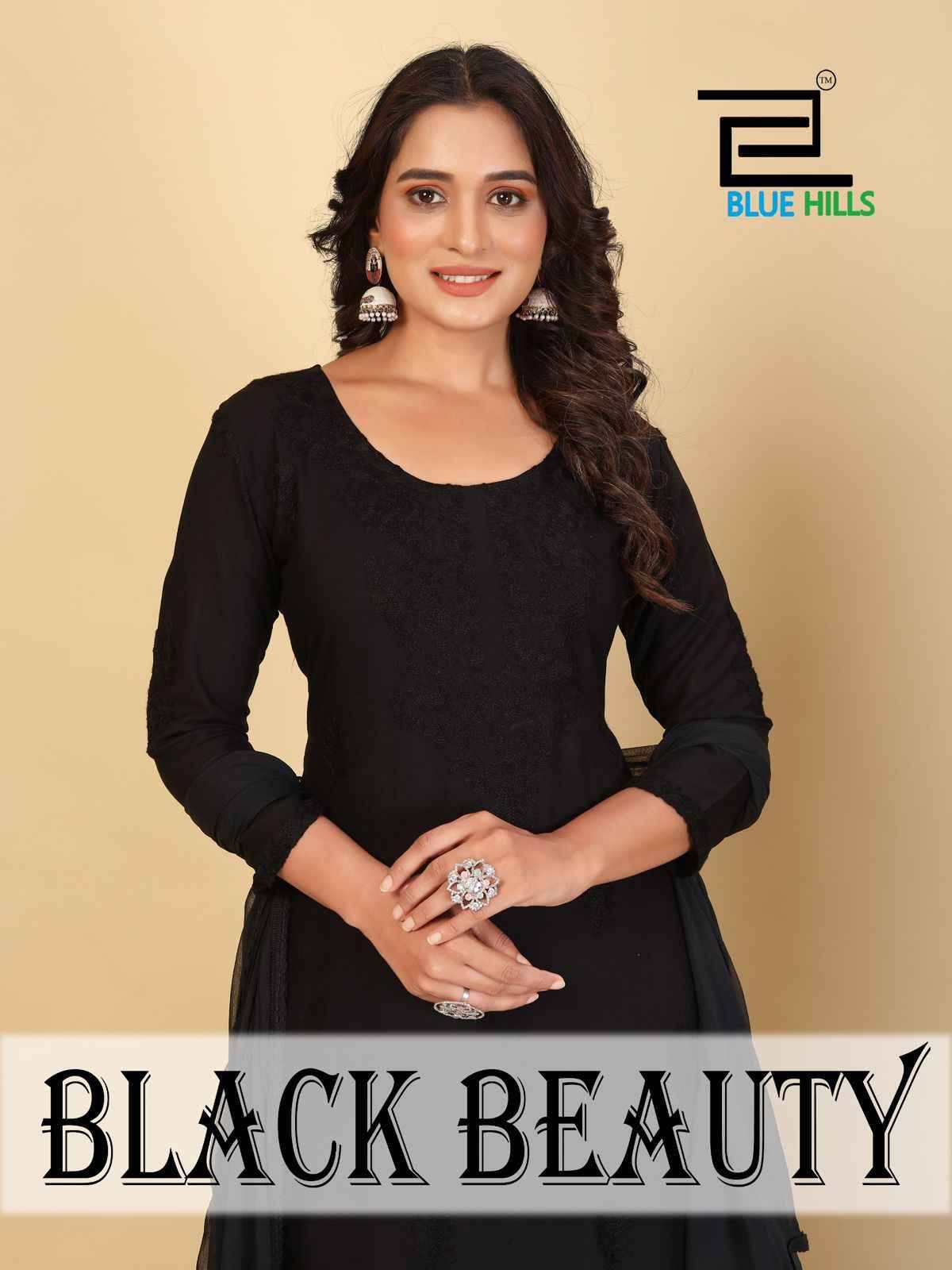 Black Beauty By Blue Hills 2001 To 2004 Series Beautiful Festive Suits Colorful Stylish Fancy Casual Wear & Ethnic Wear Rayon With Work Dresses At Wholesale Price