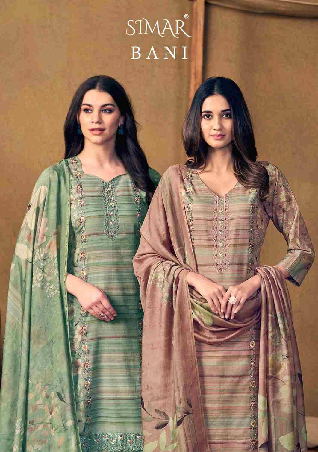 Bani By Simar 5008-A To 5008-D Series Designer Festive Suits Beautiful Stylish Fancy Colorful Party Wear & Occasional Wear Pure Viscose Muslin Dresses At Wholesale Price