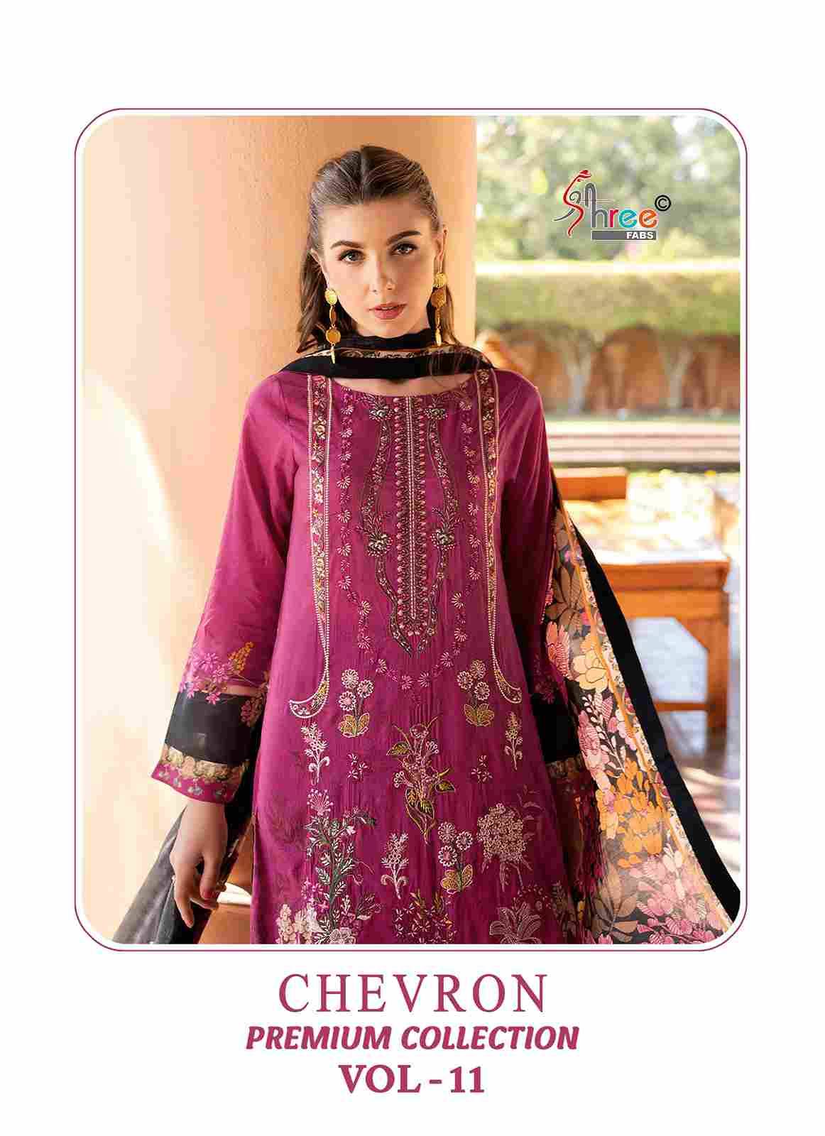 Chevron Premium Collection Vol-11 By Shree Fabs 3901 To 3906 Series Beautiful Pakistani Suits Colorful Stylish Fancy Casual Wear & Ethnic Wear Pure Cotton Embroidered Dresses At Wholesale Price