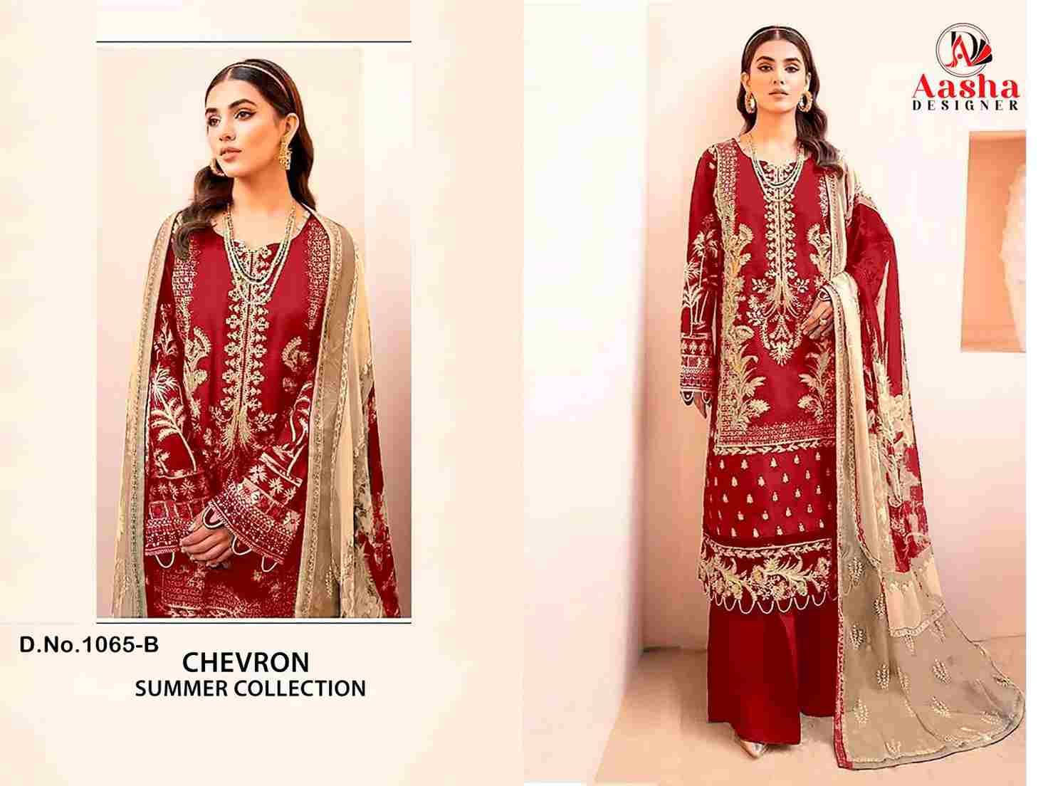 Chevron Summer Collection By Aasha Designer 1065-A To 1065-E Series Beautiful Pakistani Suits Stylish Fancy Colorful Party Wear & Occasional Wear Pure Cotton Print Dresses At Wholesale Price