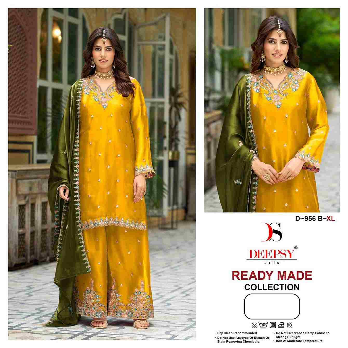 Deepsy Hit Design 956 Colours By Deepsy Suits 956-A To 956-D Series Beautiful Pakistani Suits Colorful Stylish Fancy Casual Wear & Ethnic Wear Pure Jimmy Choo With Embroidered Dresses At Wholesale Price