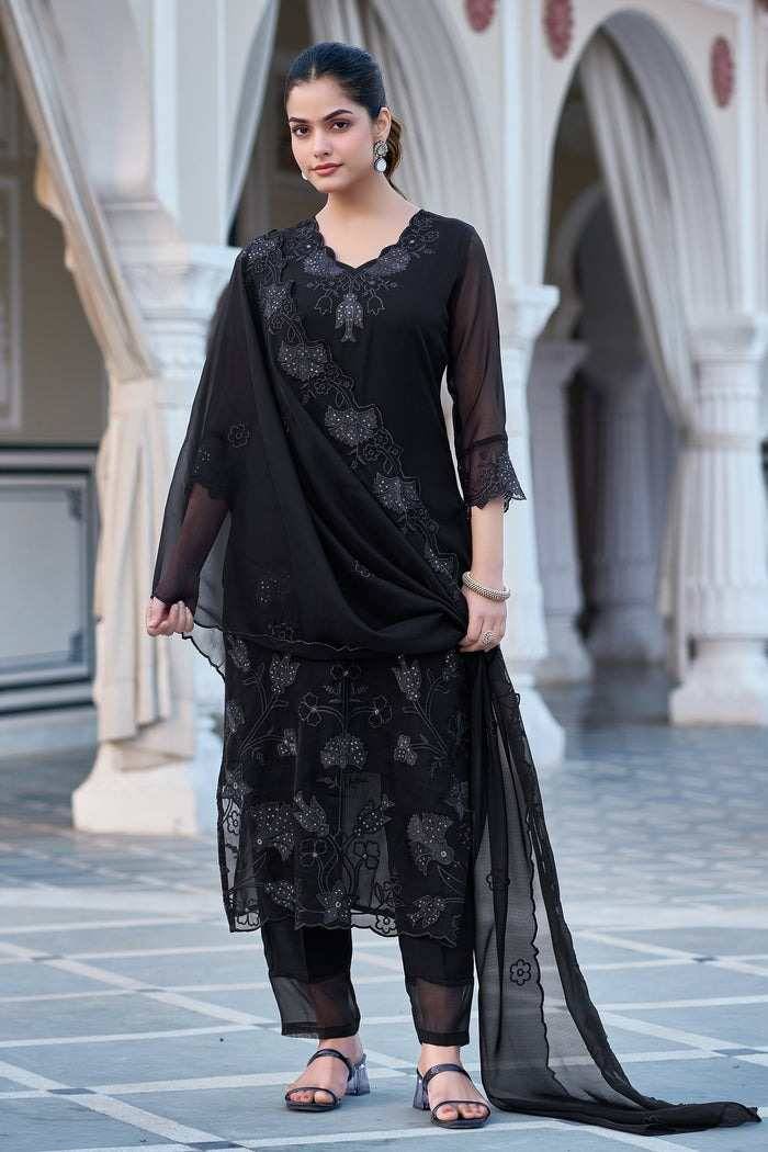 Dc-3038 By Fashid Wholesale Beautiful Stylish Festive Suits Fancy Colorful Casual Wear & Ethnic Wear & Ready To Wear Faux Blooming Georgette Dresses At Wholesale Price