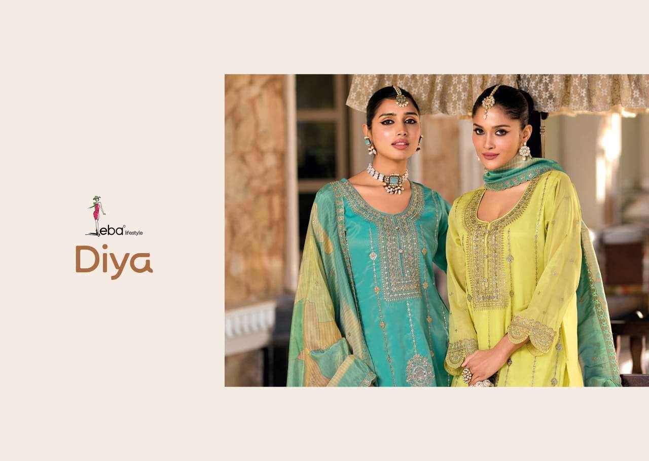 Diya By Eba Lifestyle 1860 To 1861 Series Designer Sharara Suits Collection Beautiful Stylish Fancy Colorful Party Wear & Occasional Wear Simar Dresses At Wholesale Price
