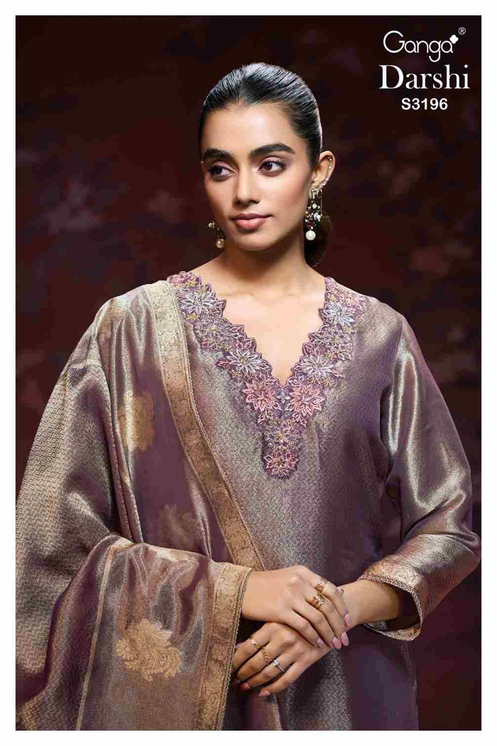Darshi-3196 By Ganga Fashion 3196-A To 3796-B Series Beautiful Festive Suits Colorful Stylish Fancy Casual Wear & Ethnic Wear Pure Bemberg Silk Dresses At Wholesale Price