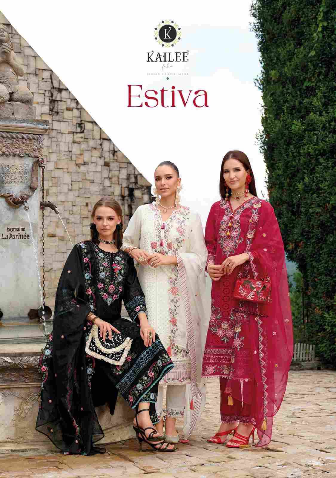 Estiva By Kailee 44601 To 44605 Series Beautiful Festive Suits Colorful Stylish Fancy Casual Wear & Ethnic Wear Pure Viscose Organza Dresses At Wholesale Price