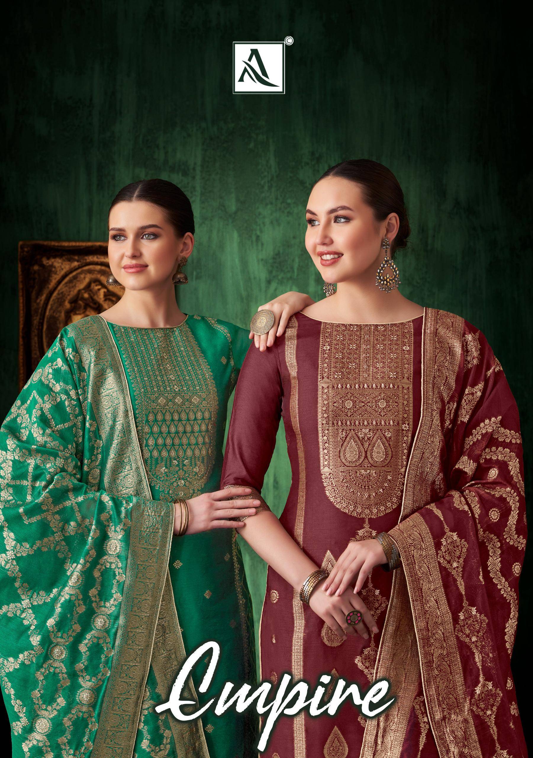 Empire By Alok Suit 1730-001 To 1730-006 Series Beautiful Festive Suits Colorful Stylish Fancy Casual Wear & Ethnic Wear Pure Jacquard Dresses At Wholesale Price