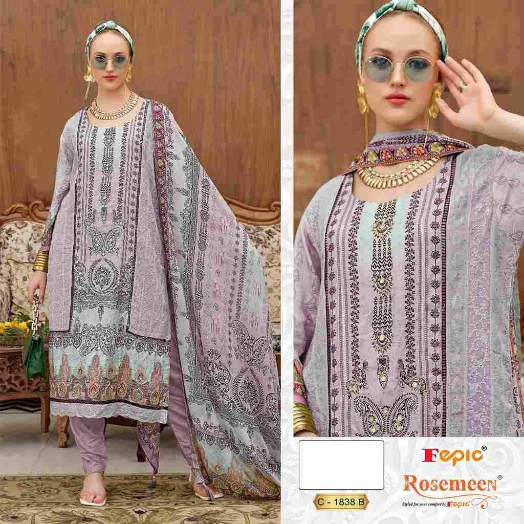Fepic 1838 Colours By Fepic 1838-A To 1838-C Series Beautiful Pakistani Suits Colorful Stylish Fancy Casual Wear & Ethnic Wear Muslin Digital Print Dresses At Wholesale Price
