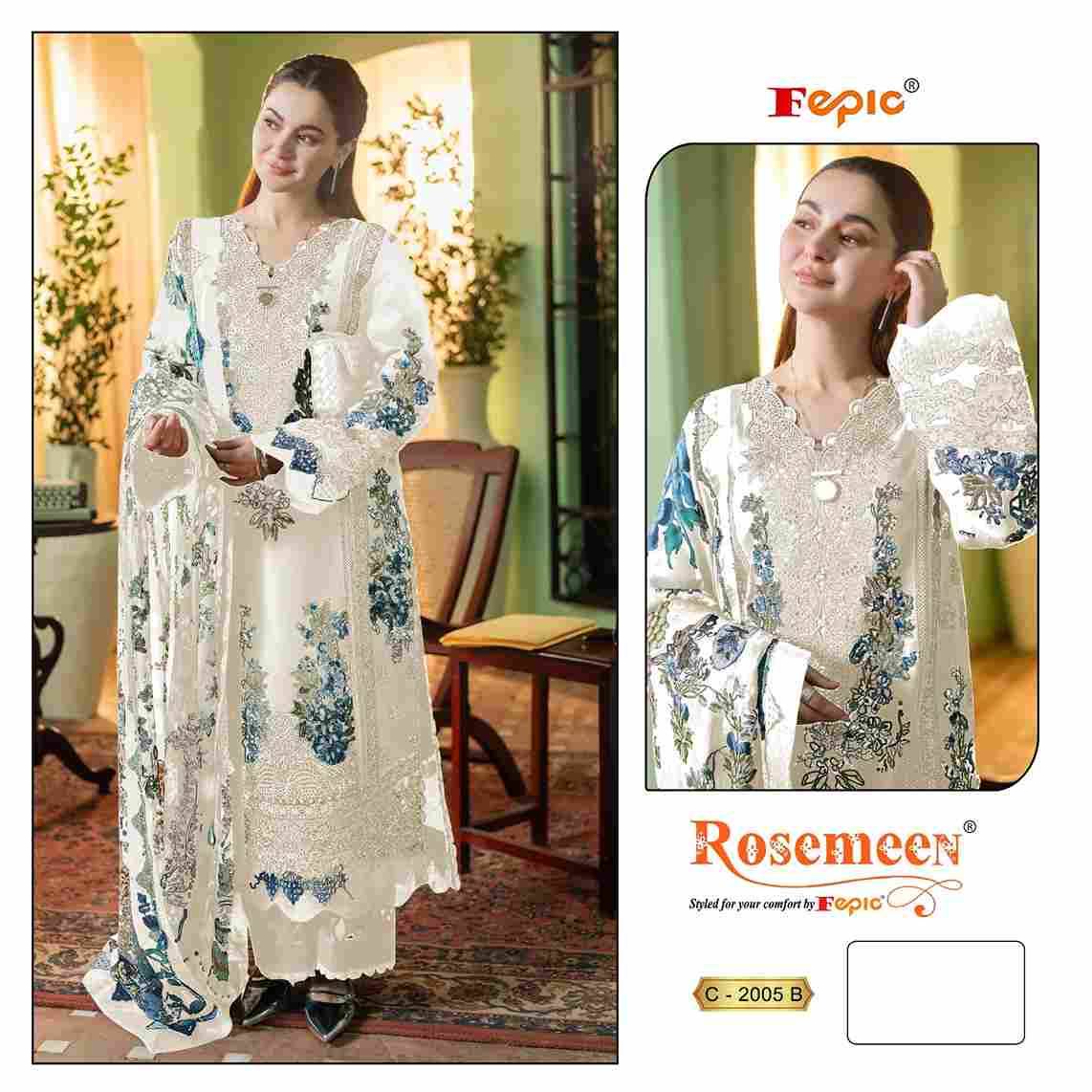 Fepic 2005 Colours By Fepic 2005-A To 2005-B Series Beautiful Pakistani Suits Stylish Fancy Colorful Party Wear & Occasional Wear Cambric Embroidered Dresses At Wholesale Price