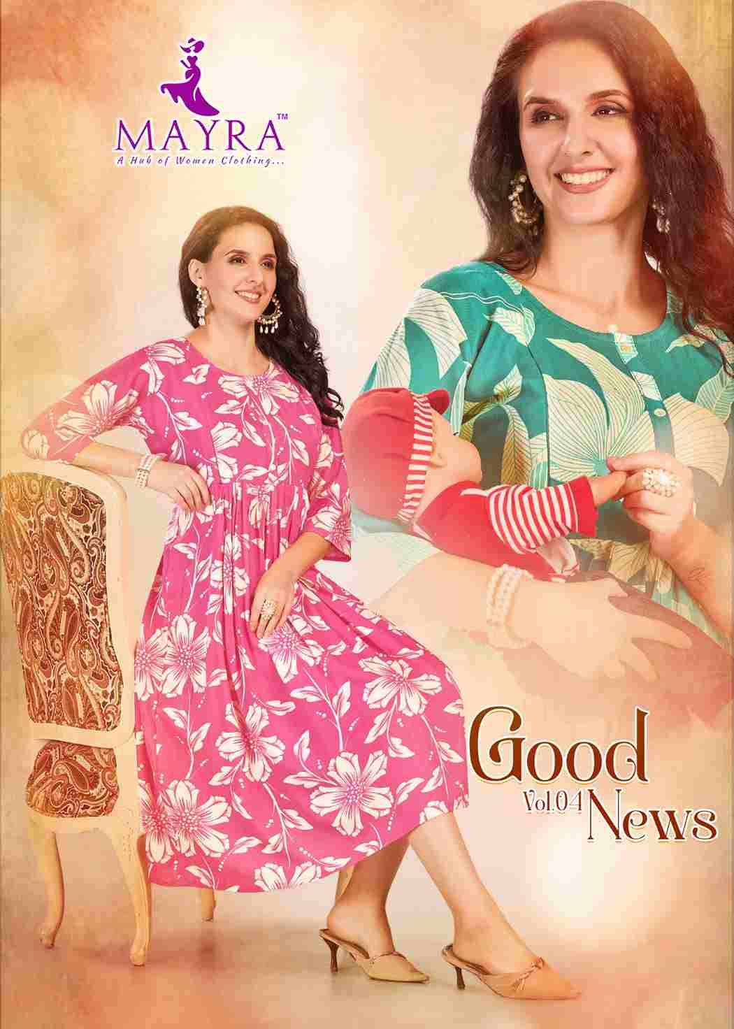 Good News Vol-4 By Mayra 91429 To 91436 Series Designer Stylish Fancy Colorful Beautiful Party Wear & Ethnic Wear Collection Pure Rayon Kurtis At Wholesale Price