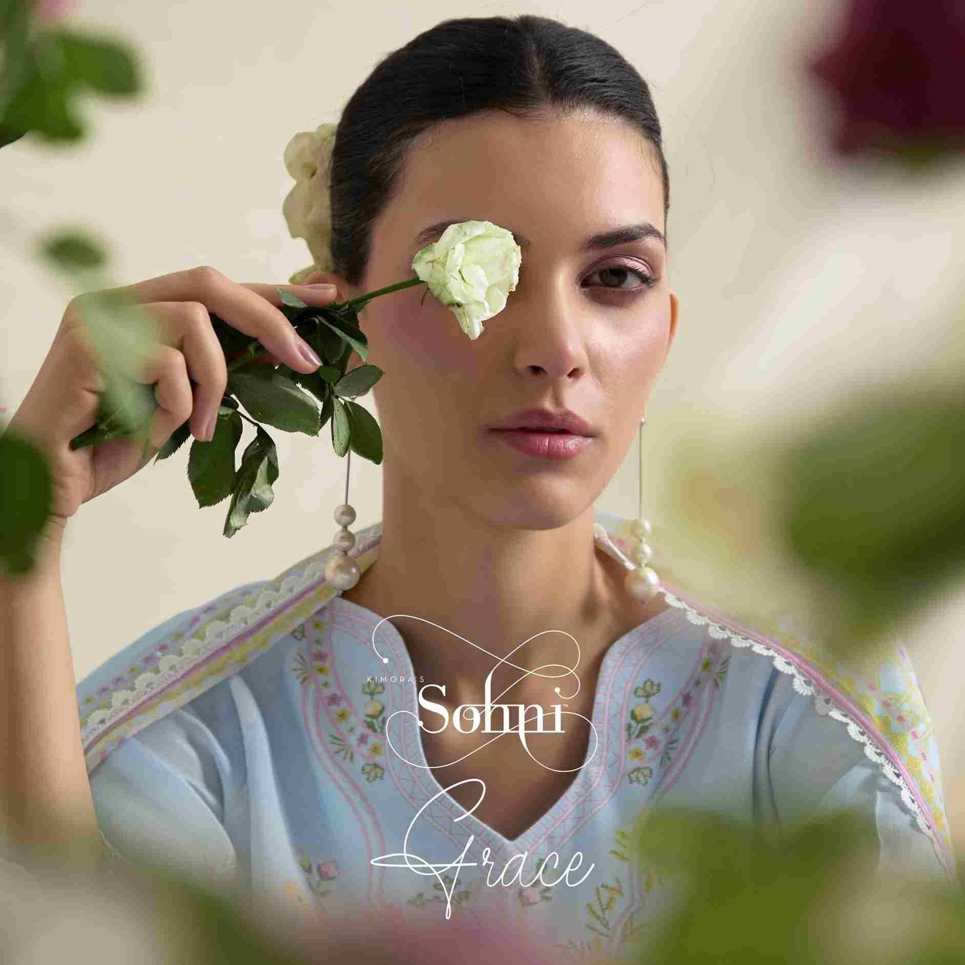 Grace By Sohni 351 To 354 Series Beautiful Suits Colorful Stylish Fancy Casual Wear & Ethnic Wear Pure Muslin Dresses At Wholesale Price