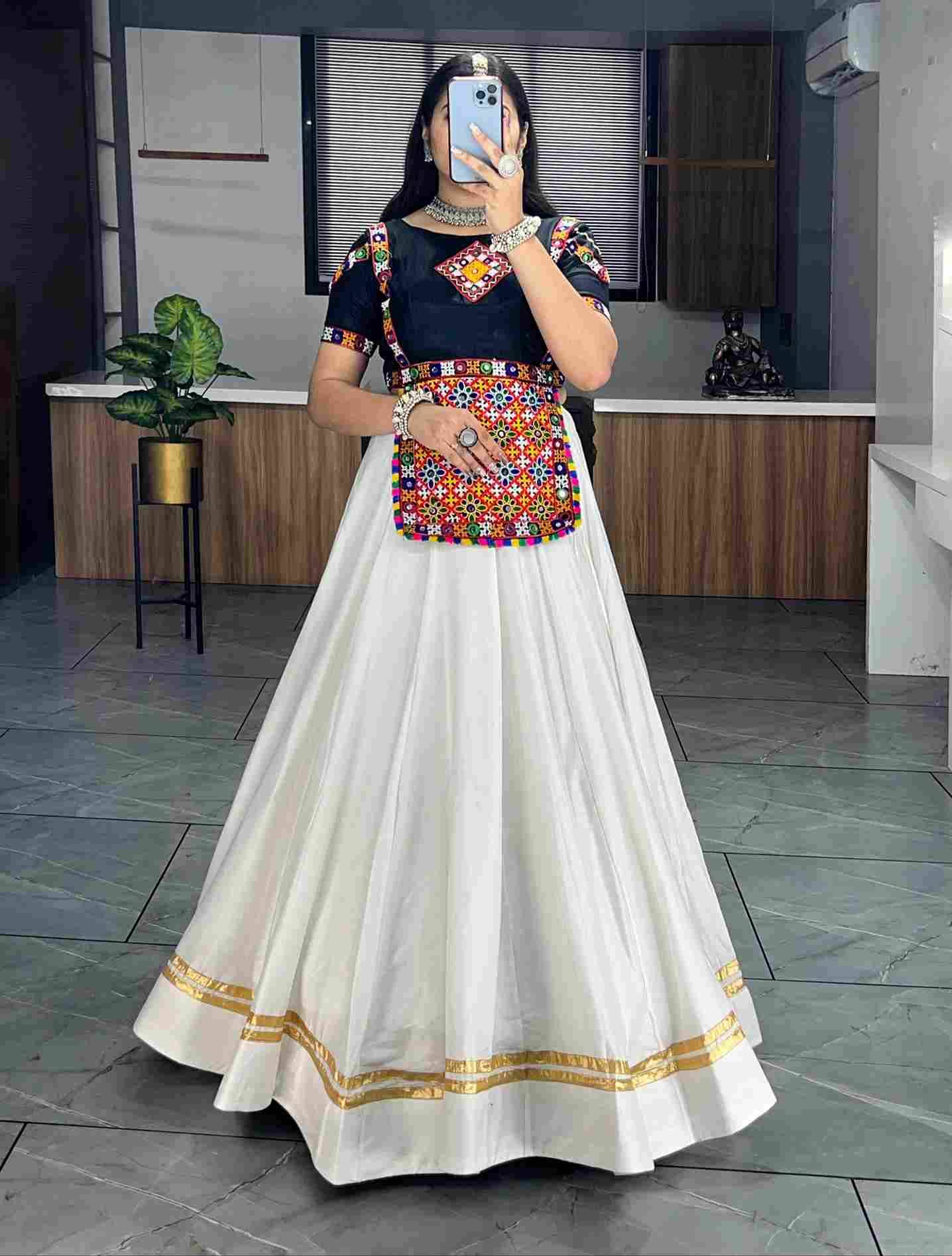 Gr-8003 By Fashid Wholesale Navratri Wear Collection Beautiful Stylish Colorful Fancy Party Wear & Occasional Wear Pure Rayon Cotton Lehengas At Wholesale Price