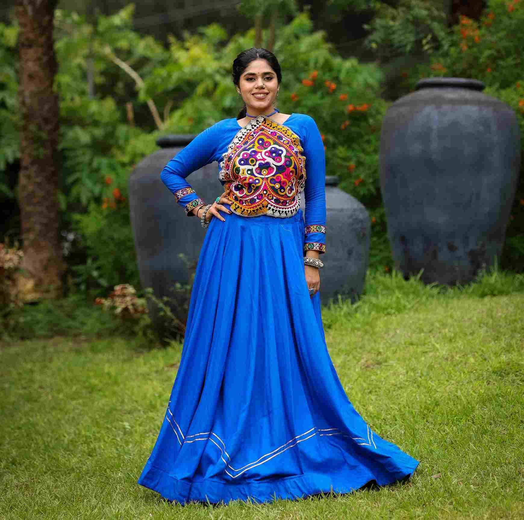 Gr-8056 By Fashid Wholesale Navratri Wear Collection Beautiful Stylish Colorful Fancy Party Wear & Occasional Wear Pure Rayon Cotton Lehengas At Wholesale Price