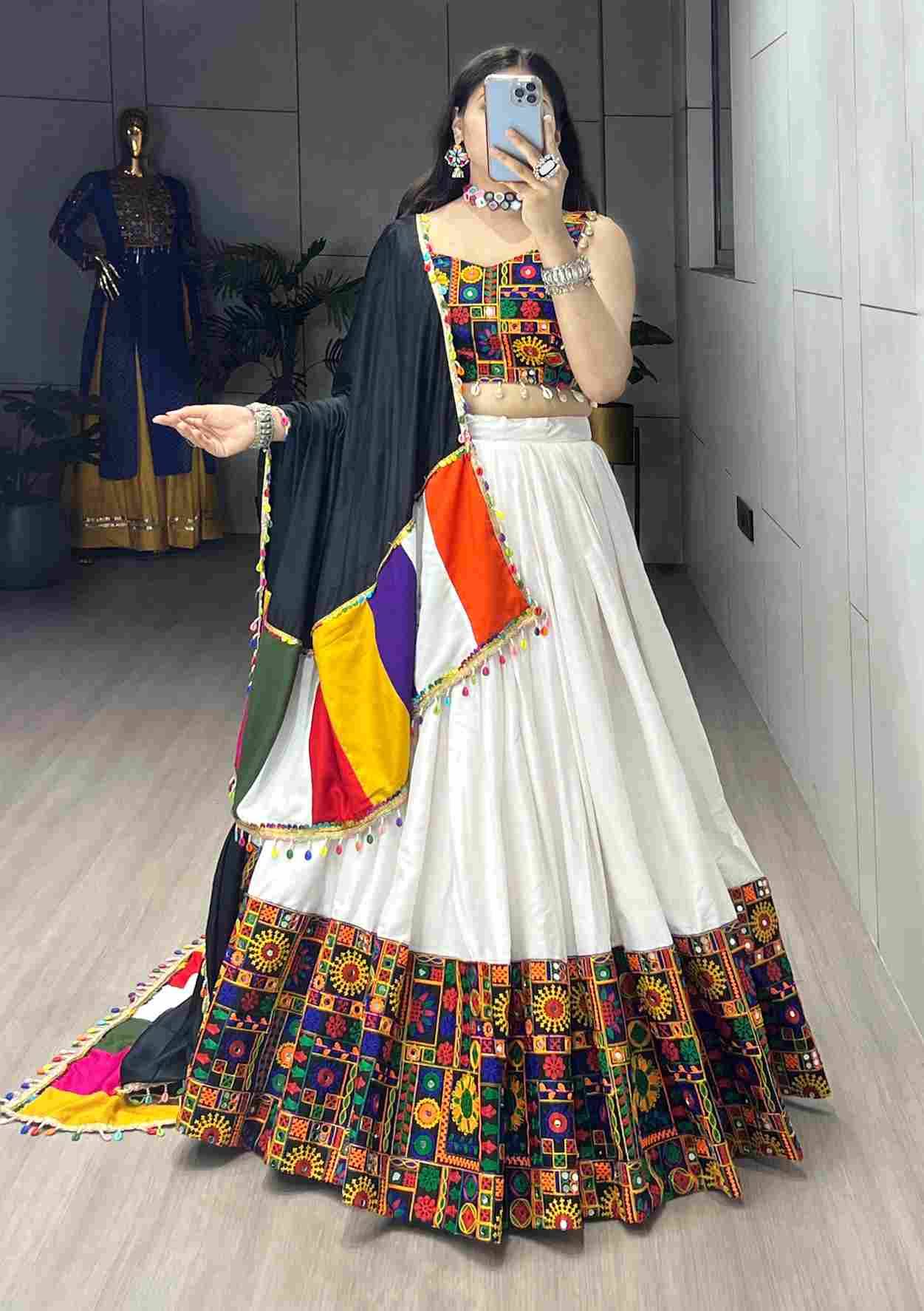 Gr-8046 By Fashid Wholesale 01 To 08 Series Designer Beautiful Navratri Collection Occasional Wear & Party Wear Pure Rayon Cotton Lehengas At Wholesale Price