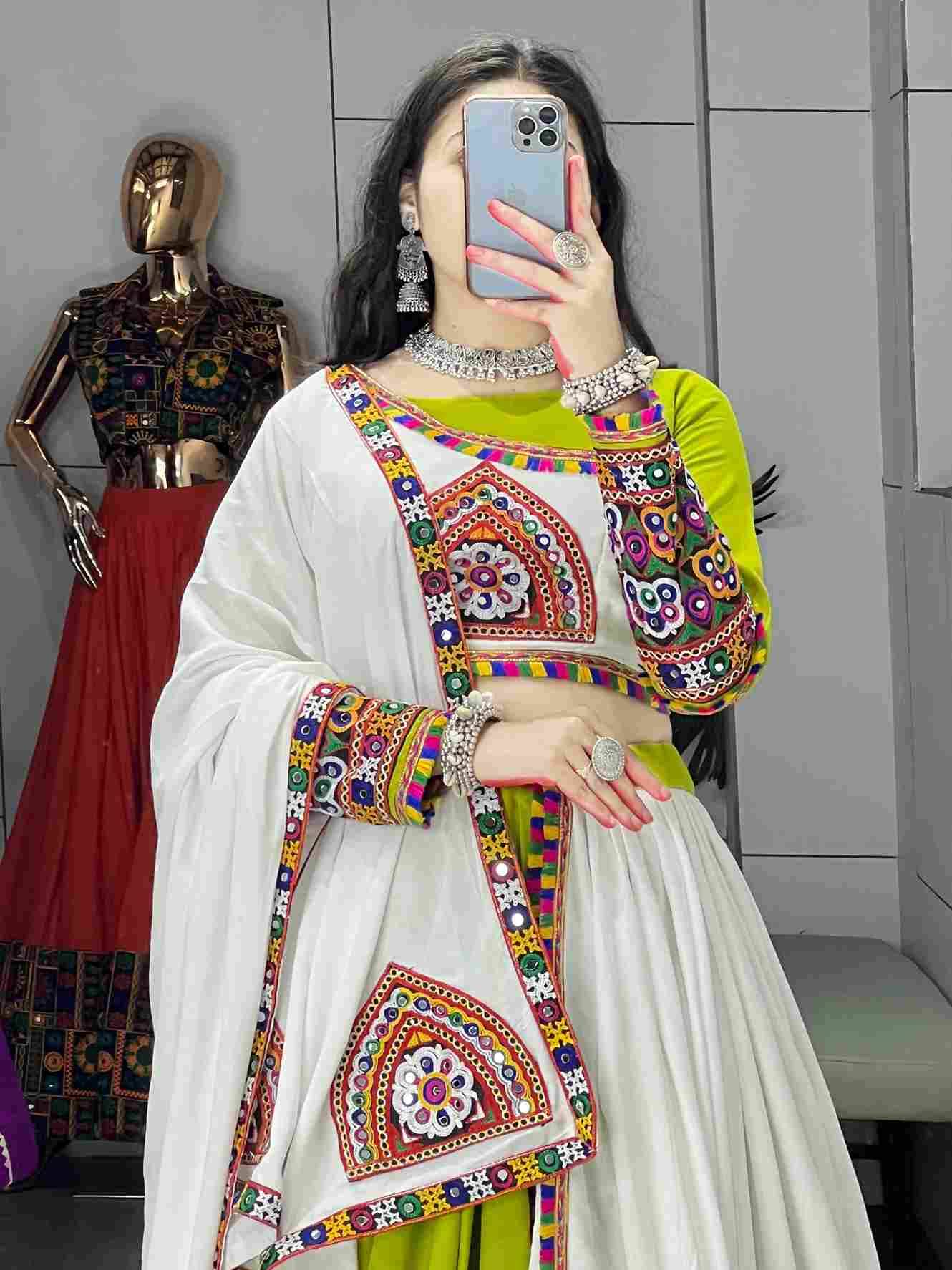 Gr-8050 By Fashid Wholesale Designer Beautiful Navratri Collection Occasional Wear & Party Wear Pure Rayon Cotton Lehengas At Wholesale Price
