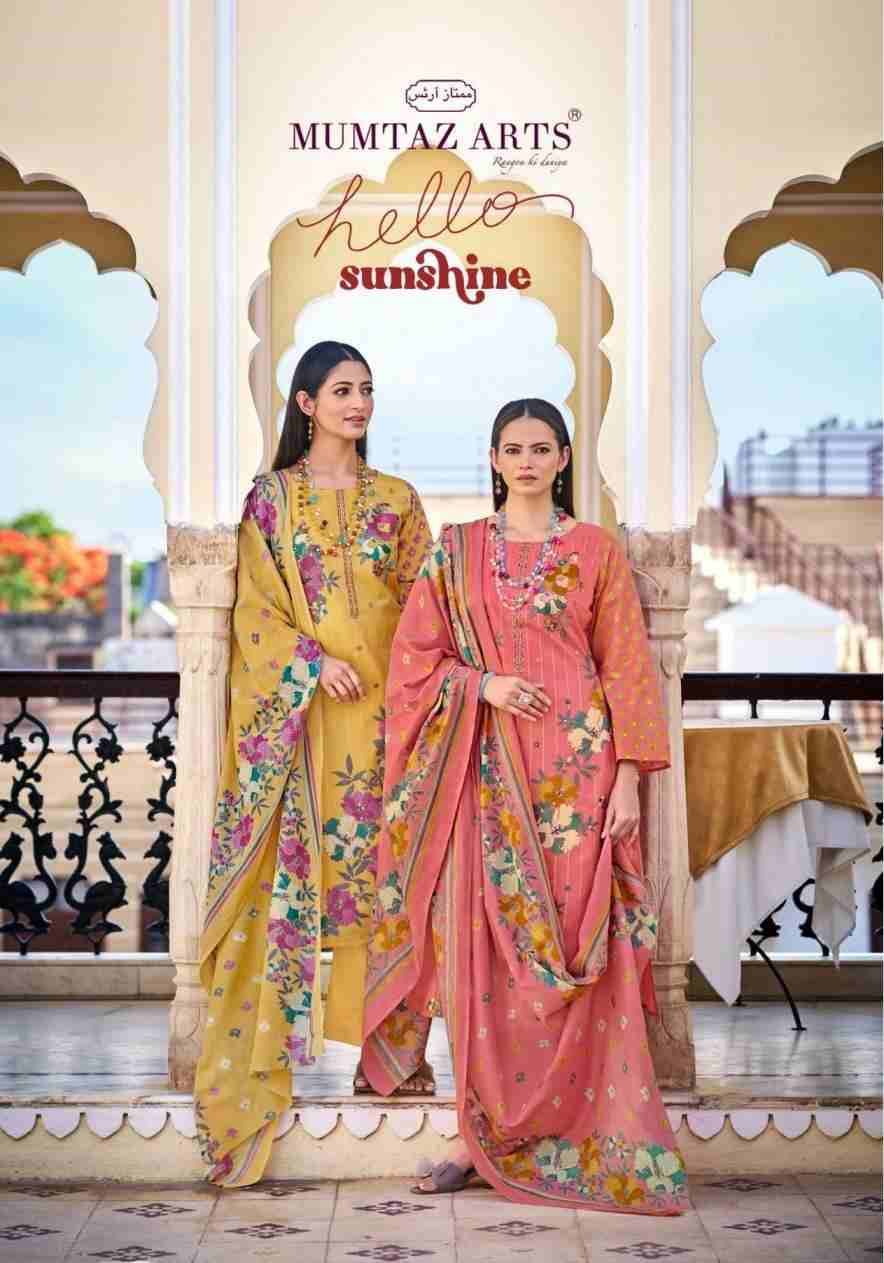 Hello Sunshine By Mumtaz Arts 101 To 104 Series Beautiful Festive Suits Colorful Stylish Fancy Casual Wear & Ethnic Wear Pure Cambric Dresses At Wholesale Price