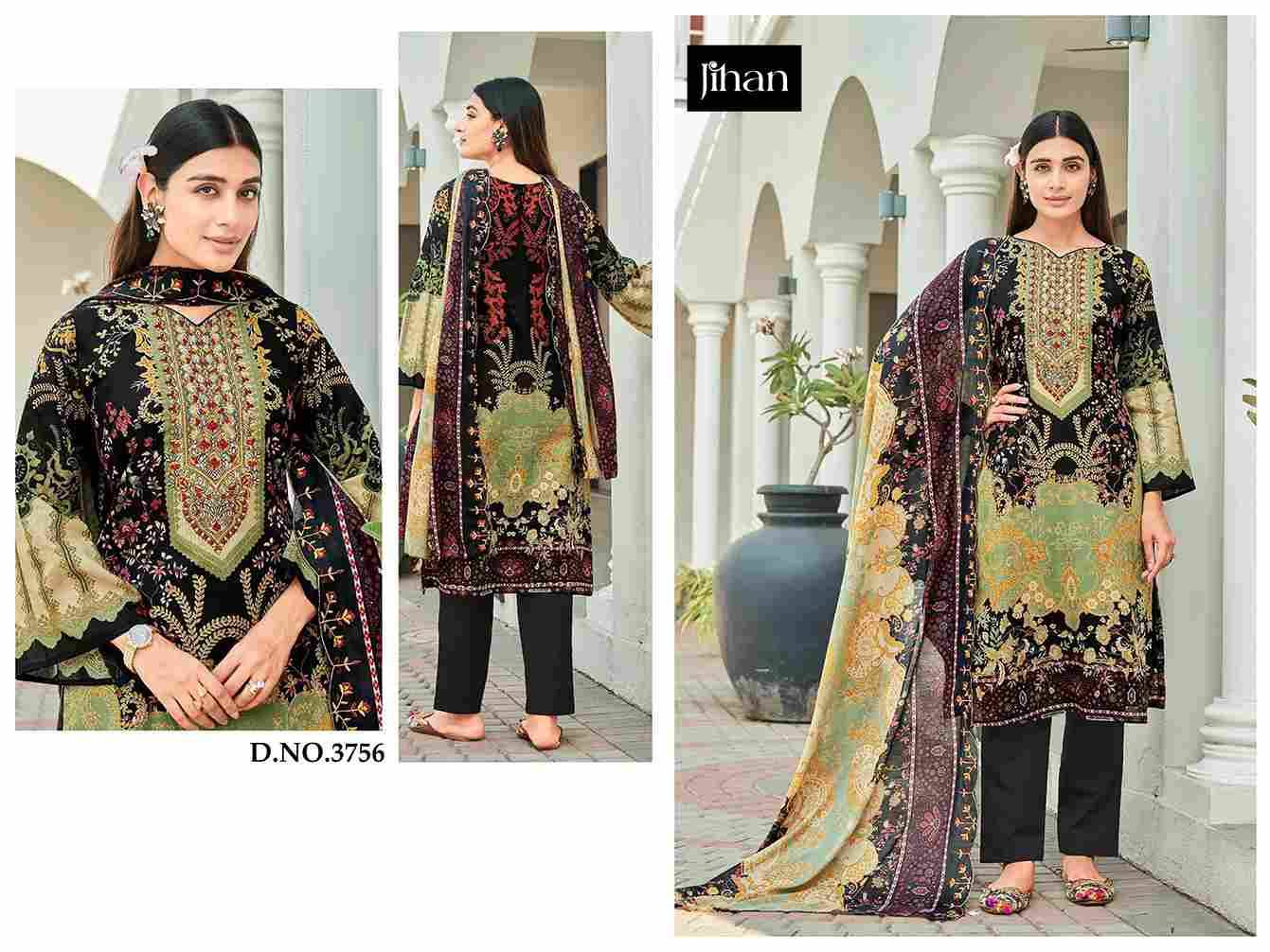 Jihan Hit Design 3756 By Jihan Beautiful Stylish Pakistani Suits Fancy Colorful Casual Wear & Ethnic Wear & Ready To Wear Pure Cotton Print With Embroidery Dresses At Wholesale Price