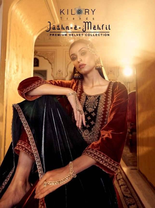 Jashn-E-Mehfil By Kilory 2001 To 2006 Series Beautiful Festive Suits Colorful Stylish Fancy Casual Wear & Ethnic Wear Premium Velvet Dresses At Wholesale Price
