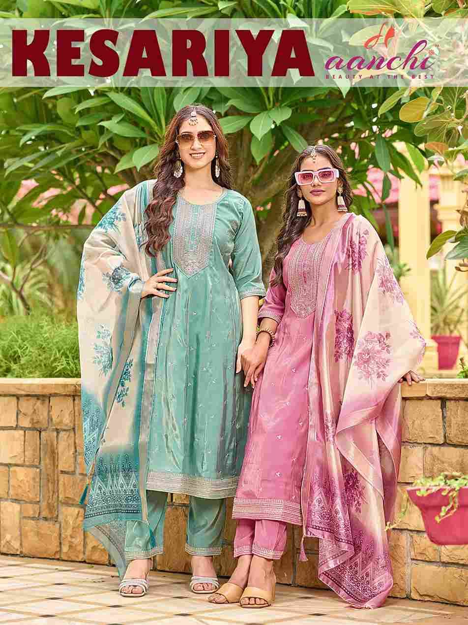 Kesariya By Aanchi 01 To 04 Series Beautiful Suits Colorful Stylish Fancy Casual Wear & Ethnic Wear Roman Shimmer Dresses At Wholesale Price
