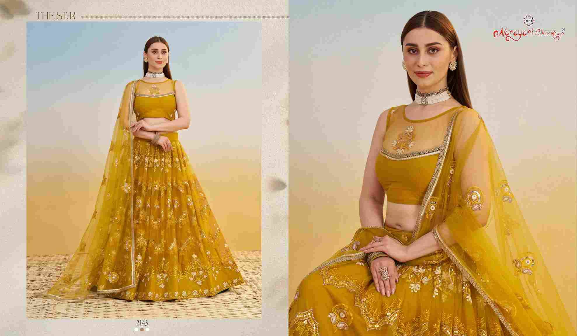 Kelaya Vol-9 By Narayani Fashion House 2142 To 2146 Series Festive Wear Collection Beautiful Stylish Colorful Fancy Party Wear & Occasional Wear Net Lehengas At Wholesale Price