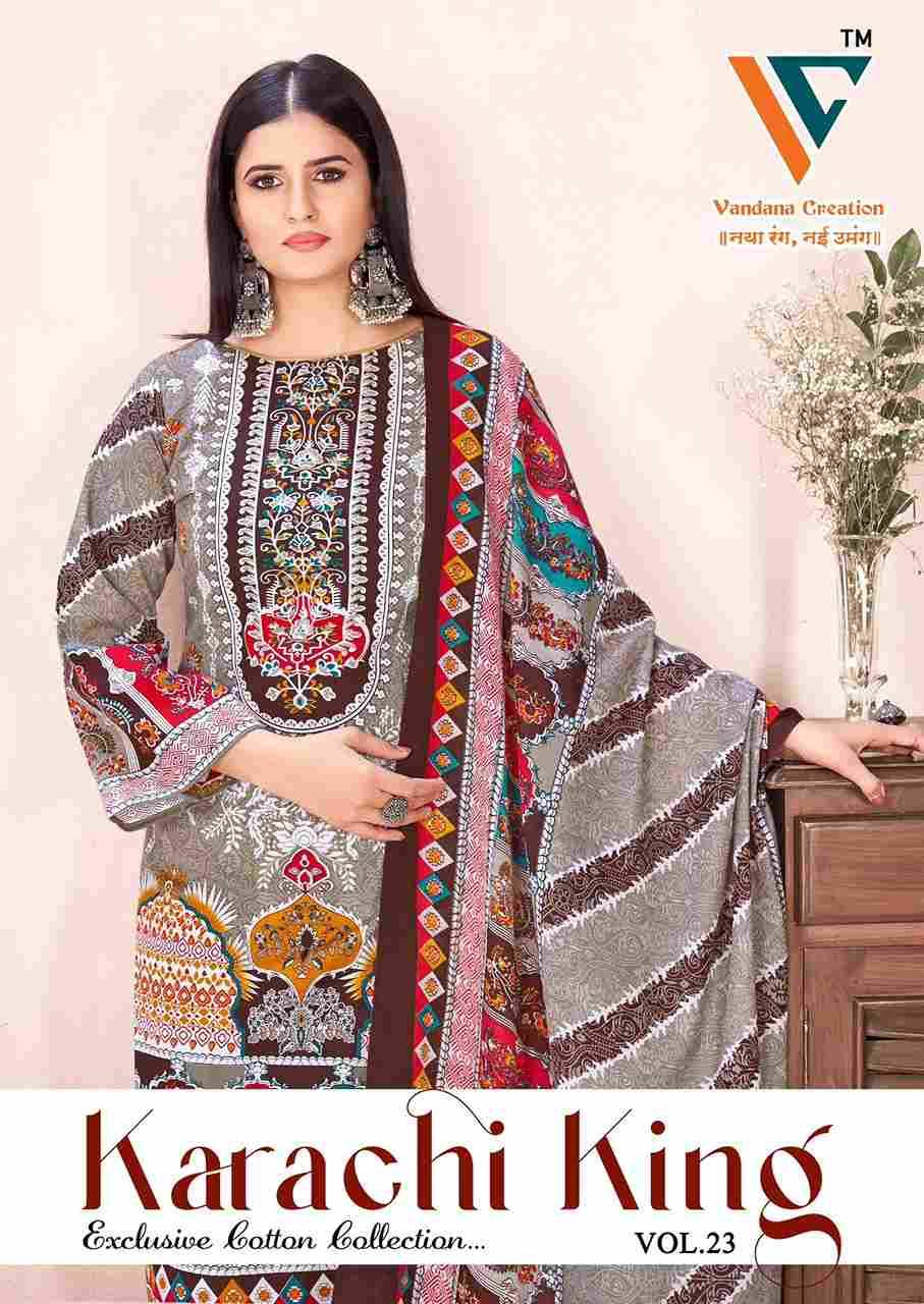 Karachi King Vol-23 By Vandana Creation 2301 To 2308 Series Beautiful Festive Suits Stylish Fancy Colorful Casual Wear & Ethnic Wear Cotton Print Dresses At Wholesale Price