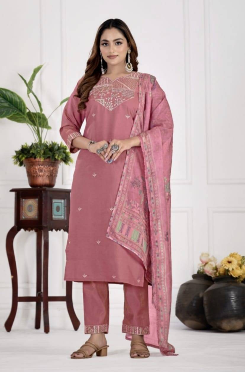 Kalini By Bellarosa 101 To 104 Series Beautiful Stylish Fancy Colorful Casual Wear & Ethnic Wear Roman Shimmer Dresses At Wholesale Price