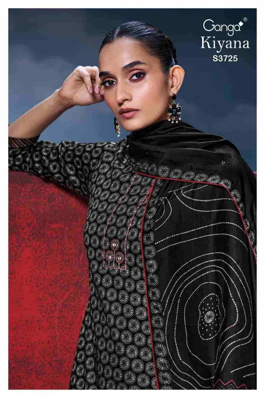 Kiyana-3725 By Ganga Fashion 3725-A To 3725-D Series Beautiful Festive Suits Colorful Stylish Fancy Casual Wear & Ethnic Wear Pure Cotton Satin Dresses At Wholesale Price