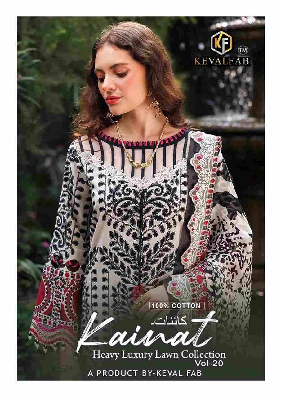 Kainat Vol-20 By Keval Fab 20001 To 20006 Series Beautiful Suits Colorful Stylish Fancy Casual Wear & Ethnic Wear Pure Lawn Cotton Dresses At Wholesale Price