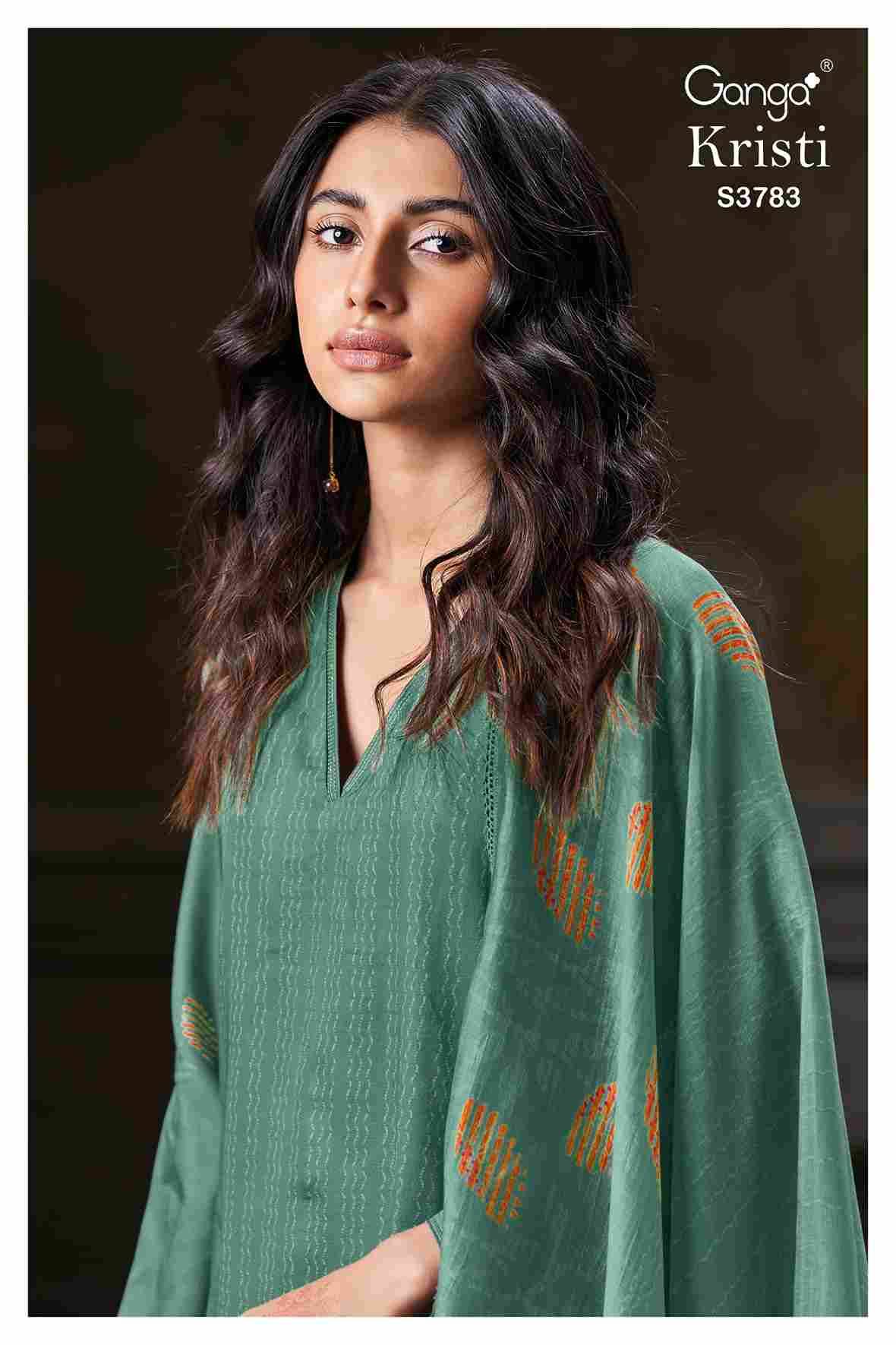 Kristi-3783 By Ganga Fashion 3783-A To 3783-D Series Beautiful Festive Suits Colorful Stylish Fancy Casual Wear & Ethnic Wear Premium Cotton Satin Dresses At Wholesale Price