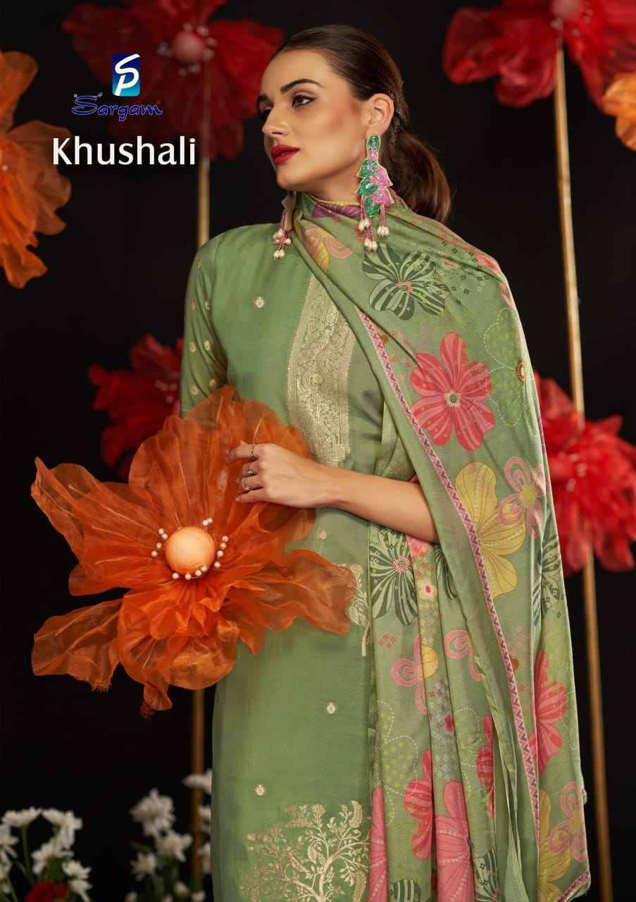 Khushali By Sargam Prints 2686-A To 2686-D Series Beautiful Festive Suits Stylish Fancy Colorful Casual Wear & Ethnic Wear Pure Bemberg Muslin Jacquard Print Dresses At Wholesale Price