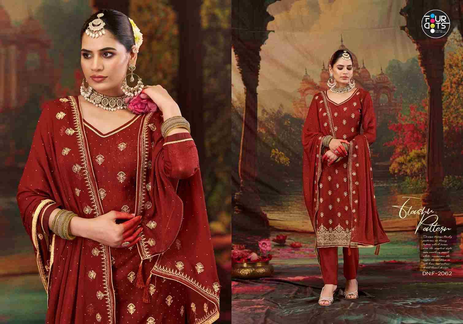 Kashmira By Four Dots 2061 To 2064 Series Designer Stylish Fancy Colorful Beautiful Party Wear & Ethnic Wear Collection Organza Dresses At Wholesale Price