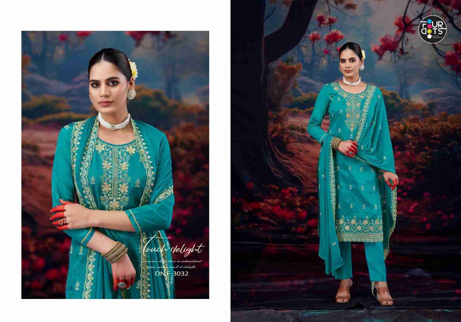Kimaya By Four Dots 3031 To 3034 Series Designer Stylish Fancy Colorful Beautiful Party Wear & Ethnic Wear Collection Organza Dresses At Wholesale Price