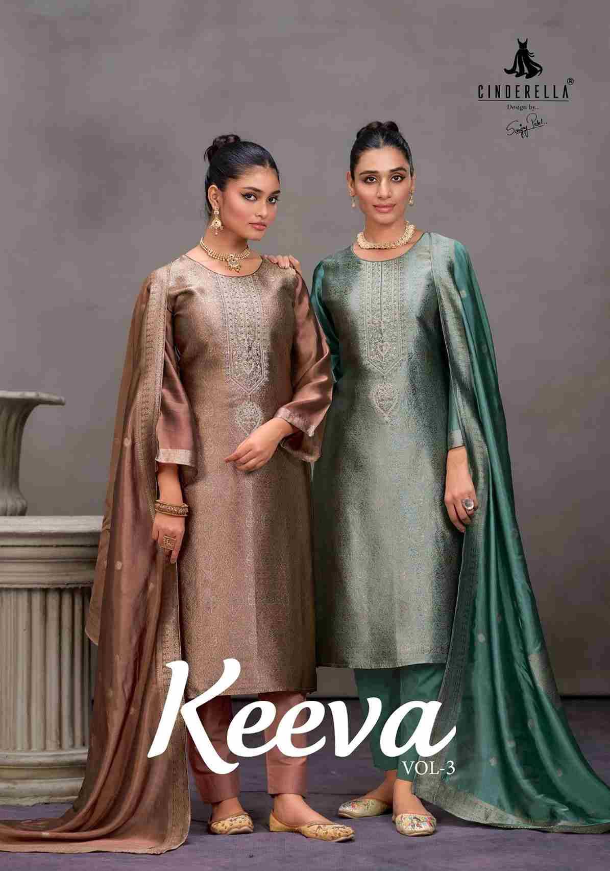 Keeva Vol-3 By Cinderella 2201 To 2204 Series Beautiful Stylish Festive Suits Fancy Colorful Casual Wear & Ethnic Wear & Ready To Wear Bangalori Silk Jacquard Dresses At Wholesale Price